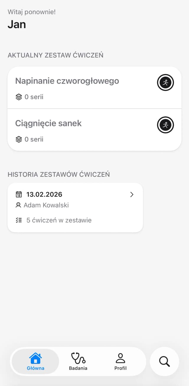 Podgląd aplikacji mobilnej PROtrainly